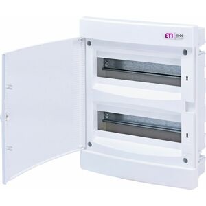 Rozvádzač zapustený bytový 24M IP40 dvierka biela 336x273x68mm ECM24PO (ETI)