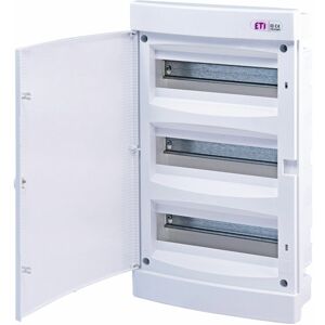 Rozvádzač zapustený bytový 36M IP40 dvierka biela 460x273x68mm ECM36PO (ETI)