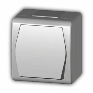 Vypínač č.7 IP44 biely HERMES