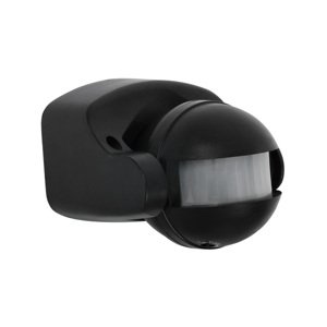 Senzor pohybu PIR 1200VA 180°/12m IP44 čierna nástenný ALER JQ-30-B (Kanlux)