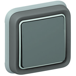 Prepínač striedavý (6) 10A/250V (PS) IP55-IK07 sivá Plexo (Legrand)