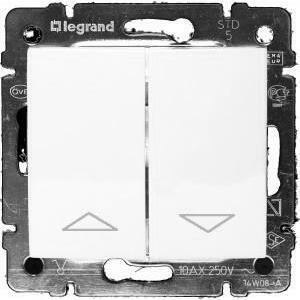 Ovládač žalúzií tlačidlový 10A/250V biela Valena (Legrand)