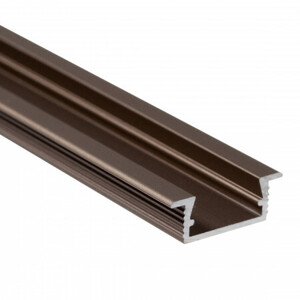 Profil LED Al, 23x9mm bronzový BC03