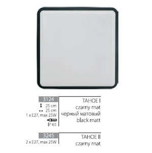 Svietidlo TAHOE ll 2xE27 max. 25W IP65 čierne (Technolux)