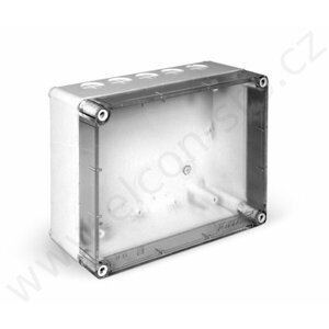 Krabica inštalačná K010-T 219x167x99mm, rozbočná transparentný kryt, IP55 (ELCON)