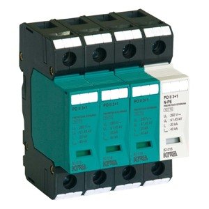 Prepäťová ochrana PO II 3+1 280V/40kA (KIWA)