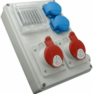 Rozvodnica 2x16A/400V/5P+2x250V možnosť istenia IP44 - ROS-I 1601 A (SEZ DK)