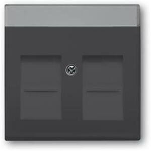 Kryt zásuvky tel/dát. 2xRJ12/RJ45 modul.jack antracit future linear/solo/solo carat (ABB)