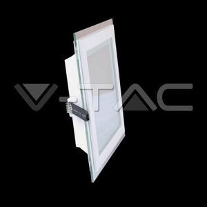 Mini LED panel štvorcový Glass zapustený 18W, 3000K, 1260lm, VT-1881G (V-TAC)
