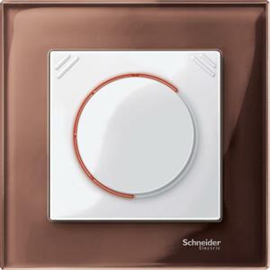 Rámček 1-násobný sklo mahagón Merten ElegG (Schneider)