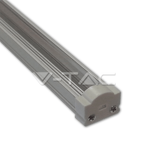 Profil LED Al, 16,9x12,48x1000mm kryt číry úzky oblý VT-7102 (V-TAC)(55)