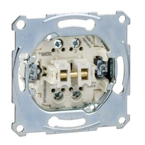 Tlacidlo dvojité (1/0+1/0) 10A/250V (SS) - prístroj Merten (Schneider)
