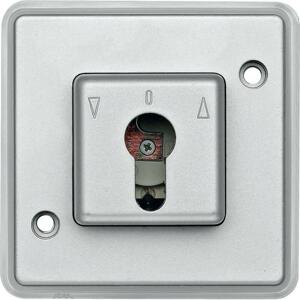Ovládac žalúzií spínacový 10A/250V na klúc (SS) IP44 hliník Merten AntiVandal (Schneider)