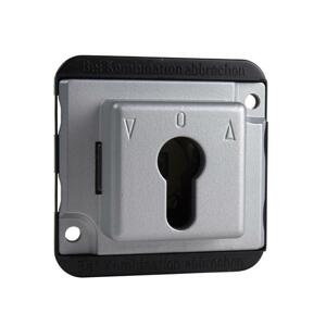 Ovládac žalúzií tlacidlový 10A/250V na klúc (SS) hliník Merten AntiVandal (Schneider)
