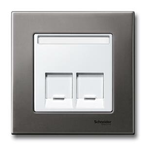 Rámček 1-násobný kov sivá rhódiová Merten ElegM (Schneider)