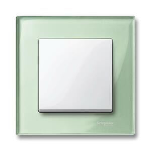 Rámček 1-násobný sklo zelená smaragdová Merten ElegG (Schneider)