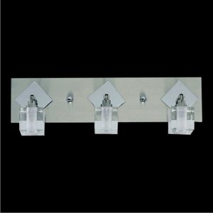Svietidlo ICE/8971-3W/3xG9/40W,mat.: NICKEL SATIN / chrómE / K9 CRYSTAL (LUXERA)