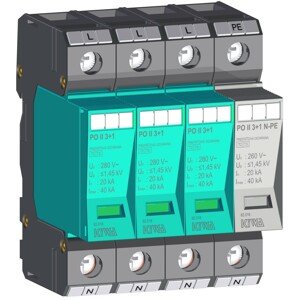Prepäťová ochrana PO I 3+1m e 280V/7kA (KIWA)