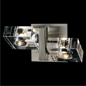 Svietidlo INUA/9271-2.2W/2xG9/40W,mat.: NICKEL SATIN / K9 CRYSTAL (LUXERA)