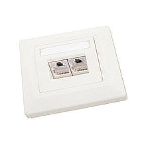 Zásuvka dátová 2xRJ45 biela CAT6 STP SX9-2-6-STP-WH (SOLARIX)