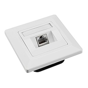 Zásuvka dátová 1xRJ45 biela CAT6 STP SX9-1-6-STP-WH (SOLARIX)