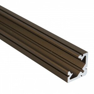 Profil LED Al, 19x19mm BC23 45° rohový bronz