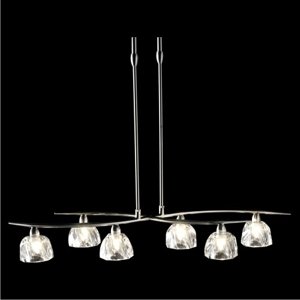 Svietidlo SAMBA/9004-6L/6xG9/40W, NICKEL SATIN,mat.: NICKEL SATIN (LUXERA)