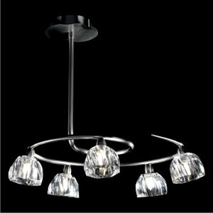 Svietidlo SAMBA/9004-5C/5xG9/40W, NICKEL SATIN,mat.: NICKEL SATIN (LUXERA)