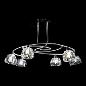 Svietidlo SAMBA/9004-6A/6xG9/40W, NICKEL SATIN,mat.: NICKEL SATIN (LUXERA)