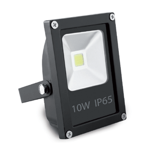Reflektor LED 10W, zz, 6400K, 800lm, IP65 230V, IP65, čierny, SLIM (GTV)
