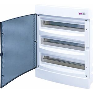 Rozvádzač zapustený bytový 54M IP40 dvierka transp. 502x373x68mm ECM 3x18PT (ETI)