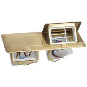 Škatuľa pop-up 2x3M prázdna IP30/IP40 mosadz brúsená (Legrand)