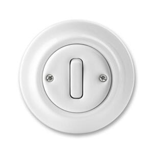 Prepínac striedavý (6) 10AX/250V (PS) biela Decento (ABB)