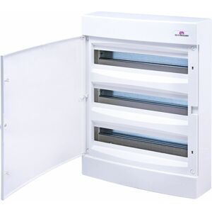 Rozvádzač nástenný bytový 54M IP40 dvierka biela 526x396x112mm ECT 3x18PO (ETI)