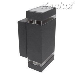 Svietidlo ZEW EL-235J-B GU10 2x35W, IP44, čierna, VS-F, 110x65x235 (Kanlux)