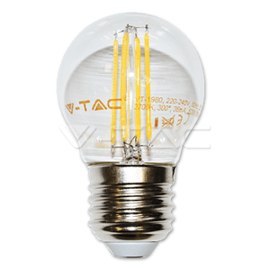 Žiarovka LED Filament E27 4W, G45 3000K, 400lm, G45 VT-1980 (V-TAC)