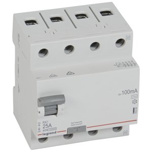 Prúdový chránič RX3 4P 25A 100MA AC