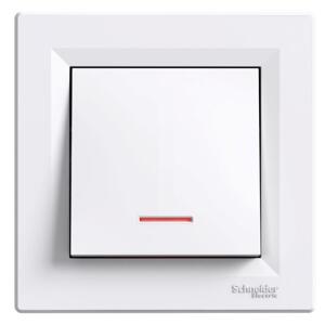 Tlacidlo (1/0So) 10A/250V (SS) biela Asfora (Schneider)