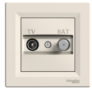 Zásuvka TV/SAT samostatná 1dB (PS) krémová Asfora (Schneider)