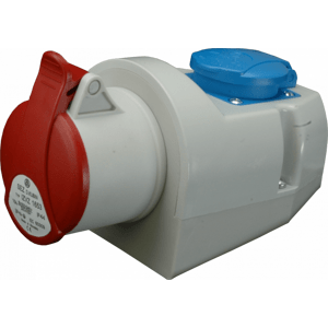 Zásuvka nástenná 16A/400V/5P+1x250V kombinovaná IP44 - IZVZ 1653 (SEZ DK)