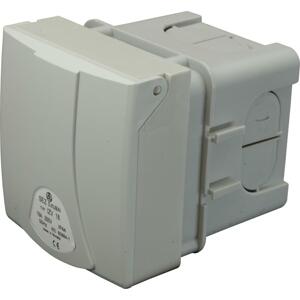 Zásuvka nástenná 32A/230V/3P so škatuľou pod omietku IP44 - IZV 3232 (SEZ DK)