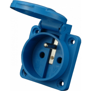 Zásuvka vstavaná 16A/250V/3P IP54 - VZ 16 modrá (SEZ DK)