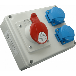 Rozvodnica 16A/400V/4P+2x250V vývodka TVM-16 IP54 - ROSP 1630 (SEZ DK)