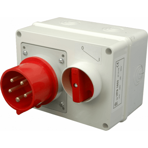 Prívodka nástenná 32A/400V/5P so spínačom IP44 - VPS 3253 (SEZ DK)