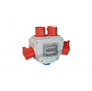 Rozvodnica IN:16A/400V/5P OUT:2x16A/400V/5P+2x250V neistená IP54 - ROK/X-00 (SEZ DK)