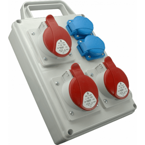 Rozvodnica 3x16A/400V/4P+2x250V neistená držiak IP44 - ROS 1602 D (SEZ DK)