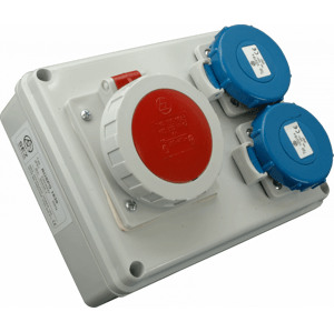 Rozvodnica 16A/400V/4P+2x250V vývodka TVM-16 IP67 - ROSPG 1630 (SEZ DK)