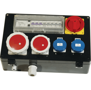 Rozvodnica 12M 16A+32A/400V/5P+2x250V FA+FI stavb. IP65 - ROS 12G/FI-01 (SEZ DK)