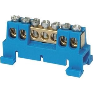 Mostík prepojovací 16mm2, 7-pól. DIN7 (63A/660V) modrá - 7/N (SEZ DK)
