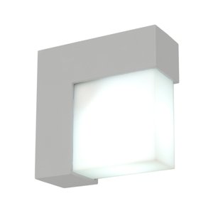 Svietidlo nástenné OSLO 1xE27 14W IP44 SILVER/OPAL FROST (EMITHOR)
